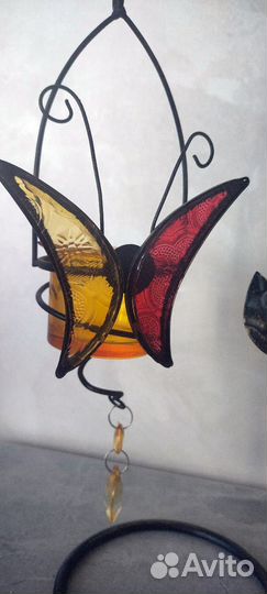 Подсвечник бабочка и цветок