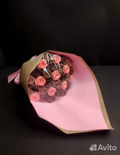 Розы из Бельгийского Шоколада - 19 шт в Букете