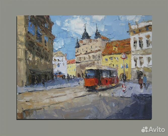 Прага, картина маслом