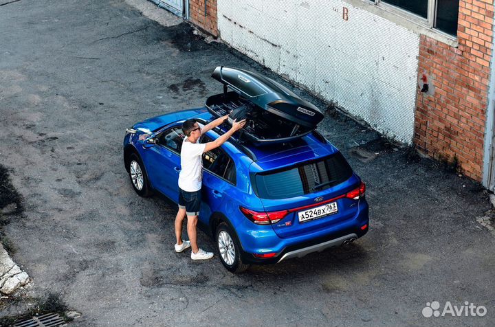 Грузовой бокс на крышу. Broomer. 430л. Монтаж