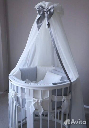 Бортики и балдахин в детскую кроватку
