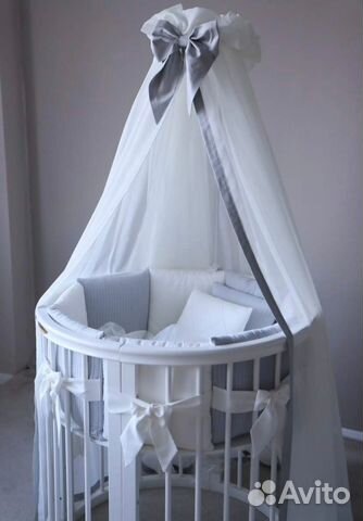Бортики и балдахин в детскую кроватку