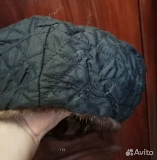 Шапка-кепка женская норковая, б/у