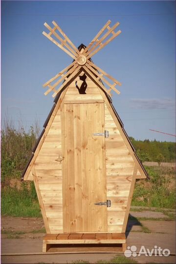 Дачный туалет деревянный BLU785