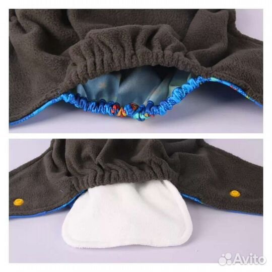 Многоразовые подгузники угольно-бамбуковые