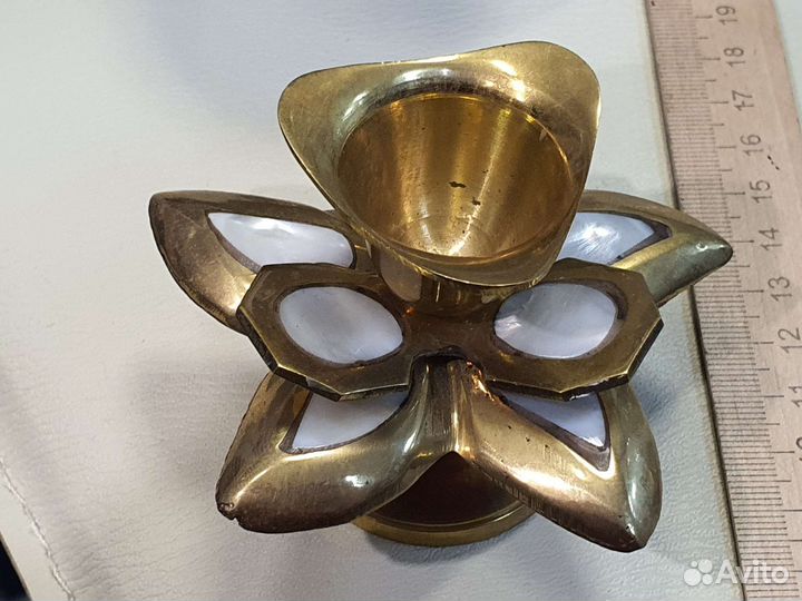 Подсвечники пара цветок. Бронза-Латунь