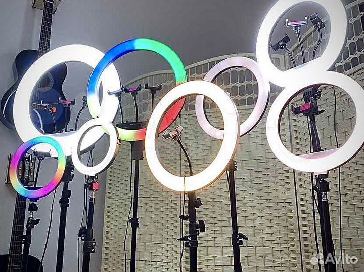 Кольцевая лампа RGB,RL+ штатив
