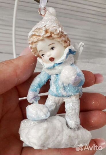 Коллекционная ватная новогодняя игрушка