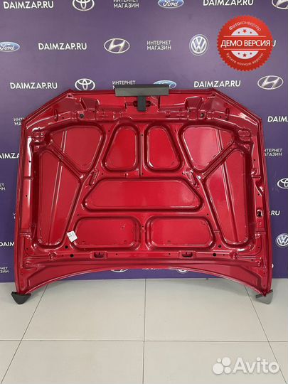 Капот Hyundai Accent красный (малина)
