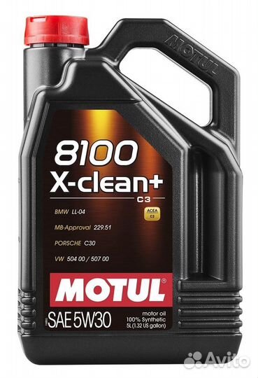 Motul 8100 x-clean+ 5w30 моторное масло