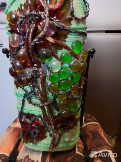 Бутылка стеклянная с декором 5л