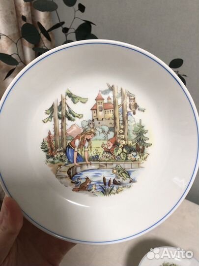 Фарфор из ГДР Кольдиц детская посуда