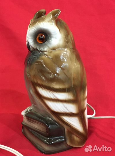 Статуэтка фарфоровая, Ночник, Сова. ГДР. Германия