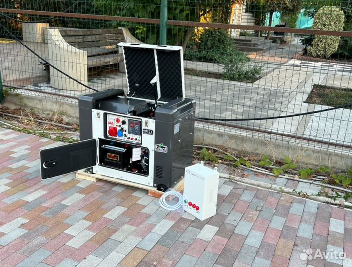 Дизельный генератор 10 кВт g-power трехфазный