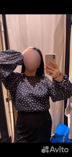 Блузка lime в горошек