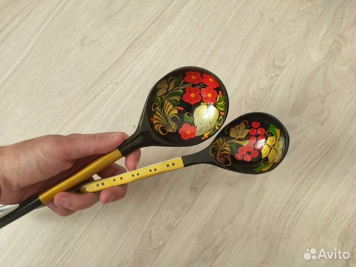 Набор деревянной посуды роспись хохлома