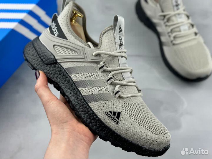 Кроссовки мужские лёгкие adidas бежевые