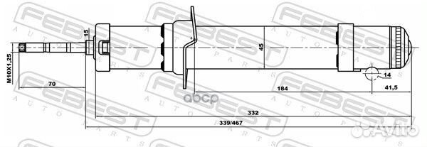 Амортизатор передний GAS.twin tube 12658719F