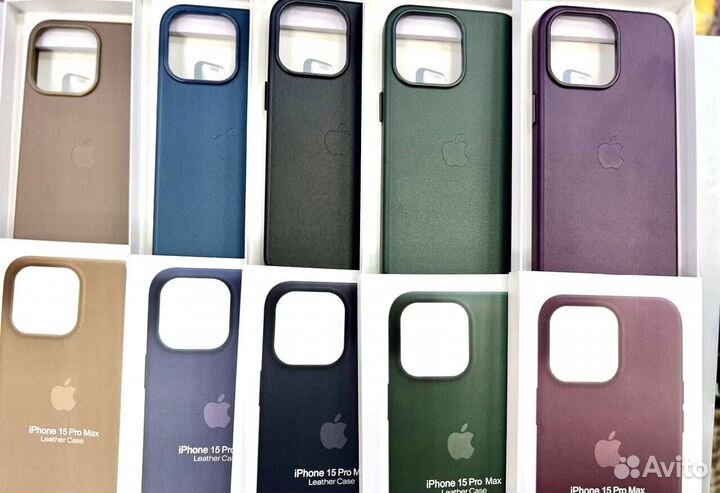 Чехол Leather Case на iPhone 14 Pro/Pro max