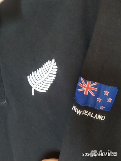 Лонгслив мужской, поло с длинным рукавом