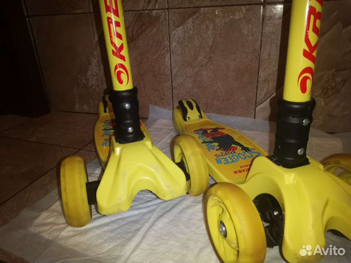 Самокат kreiss детский трехколесный бу