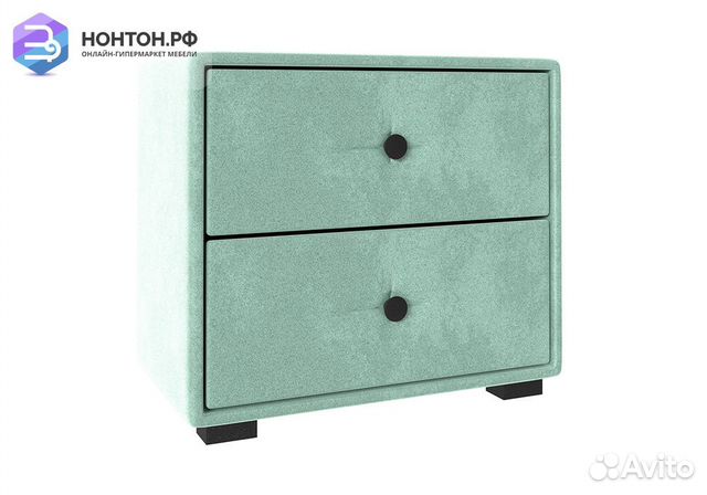 Тумба прикроватная Tango велюр мята