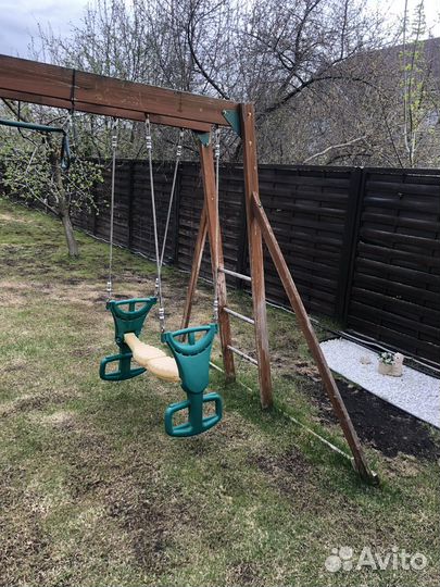 Детский деревянный спортивный комплекс