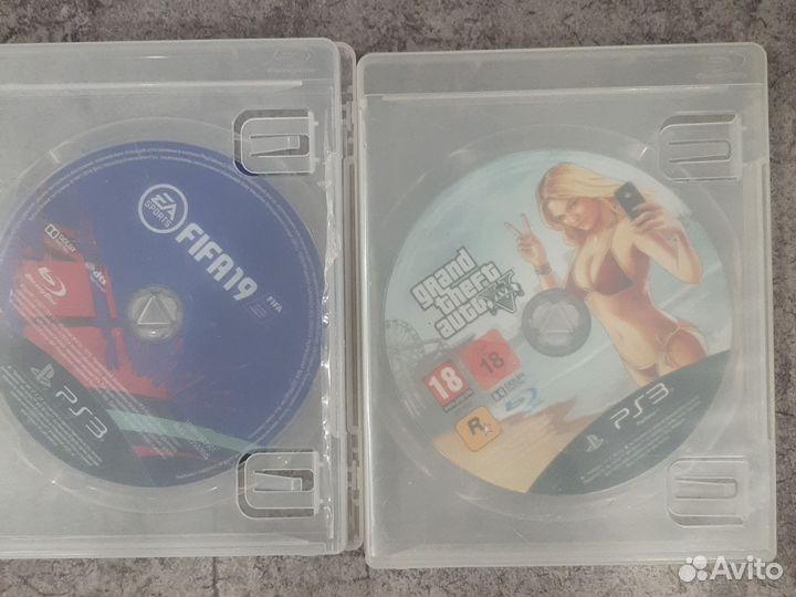 Диски Фифа19 и Гта5 на Ps3