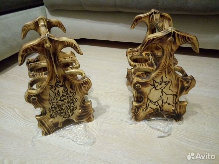 Переноска для пива из дерева