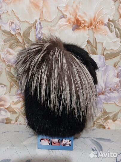 Шапка женская вязаная норка