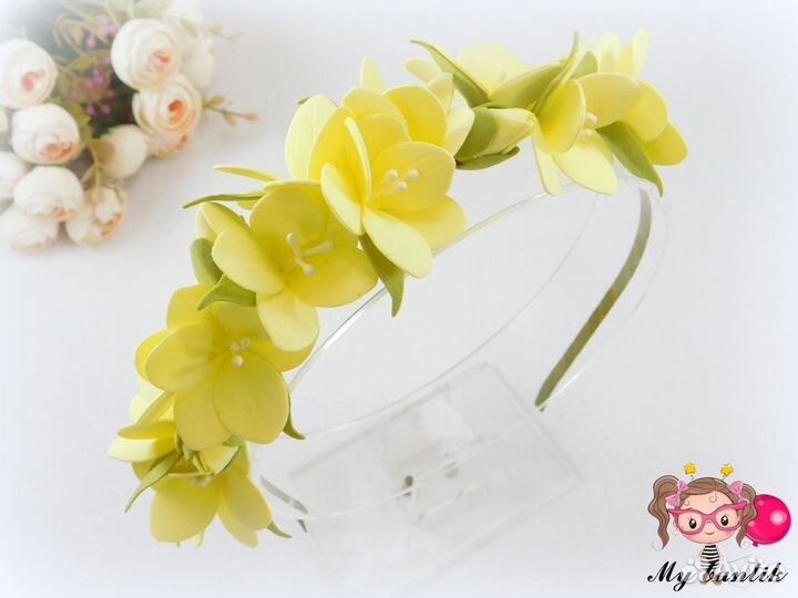 Ободок с цветами