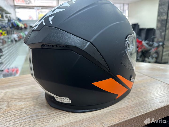 Шлем открытый со стеклом Ataki JK526 Fusion (ч,б)