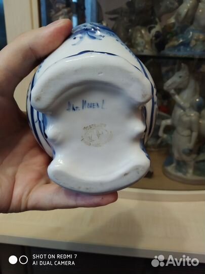 Кружки 2 штуки и сахарница с крышкой гжель 1999 го