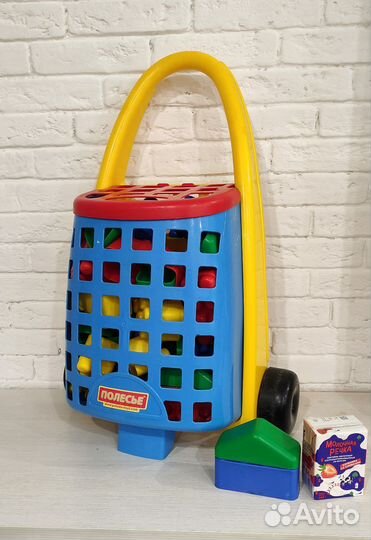 Конструктор полесье в корзине крупный