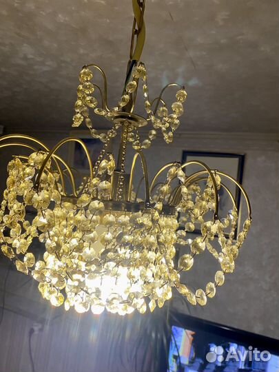 Люстра чешский хрусталь СССР