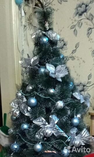 Сосна искуственная заснеженная бу 1 год