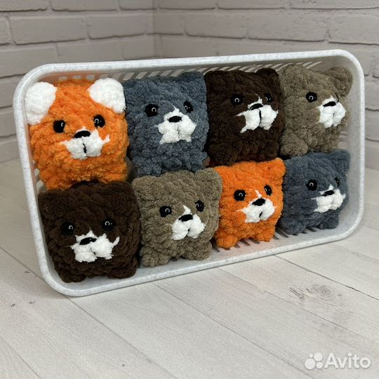 Вязаные игрушки котик