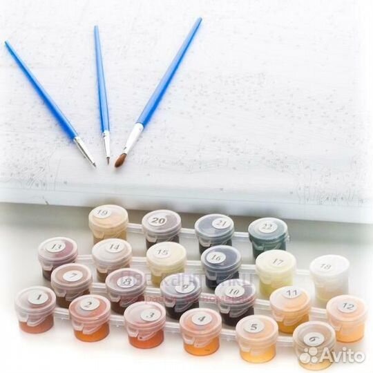 Картина по номерам 40x50 Букет лилий и ягоды на ст