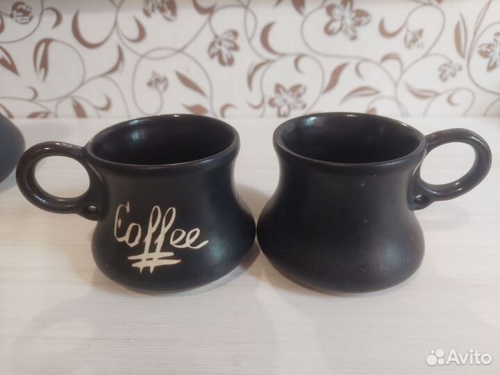 Турка с двумя чашками. Ручная работа