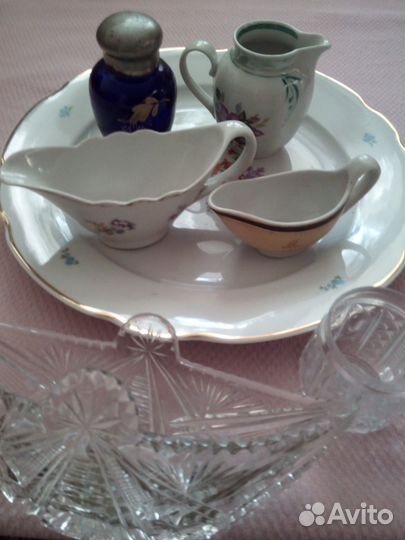 Маслёнки, соусники, блюда СССР, чайные пары лфз