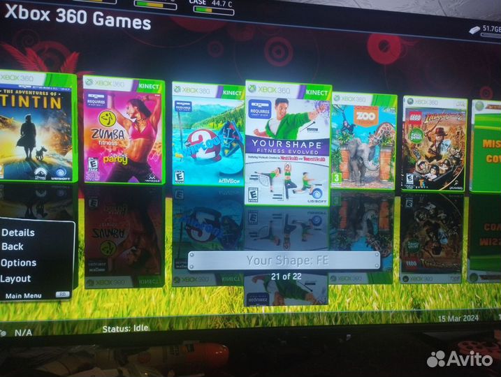 Xbox 360 прошитая + 2геймпада+киннект+100 игр