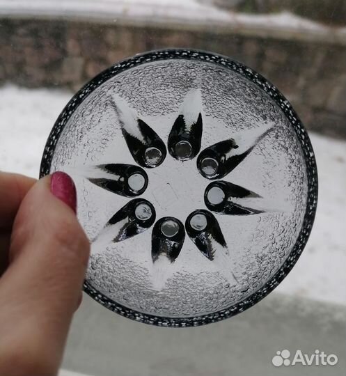 Поднос вазочка розетка цветное стекло СССР