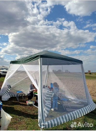 Тент-шатер с сеткой