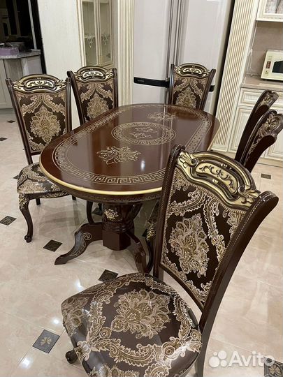 Стол стулья лапка