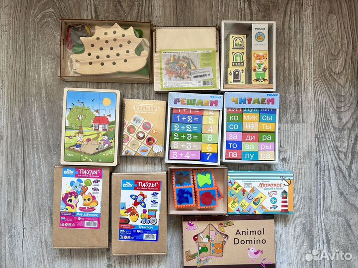 Деревянные игрушки новые