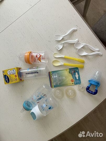 Бутылочки соски ниблер ложки вилки для кормления