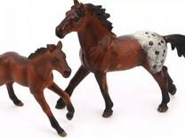 Лошадка с жеребенком фигурки игрушка детская