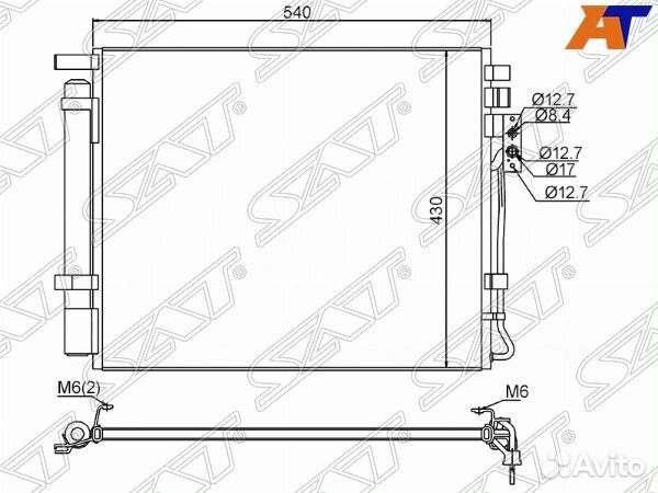 Радиатор кондиционера Kia Sorento 09-21 ST-KA56