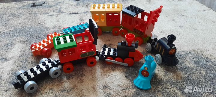 Lego duplo поезд с животными