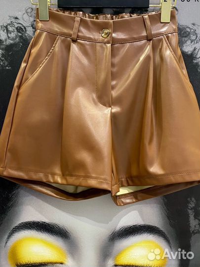 Шорты экокожа